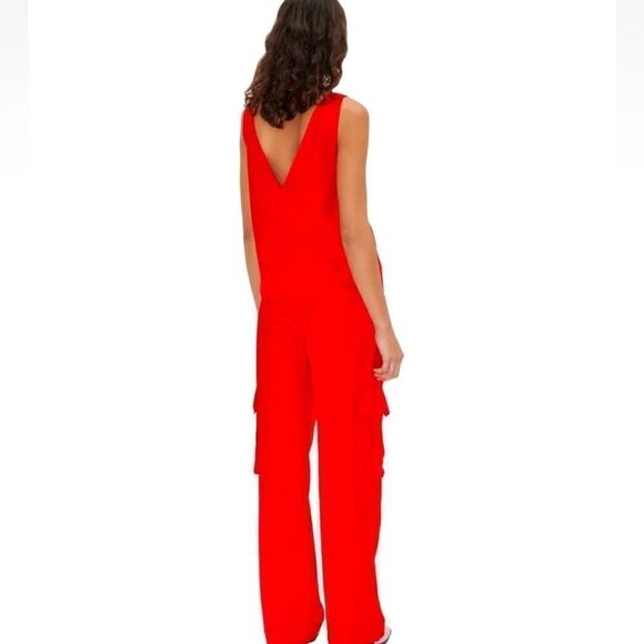 NWT Stine Goya Fatuna Red Cargo Trousers Woman size Medium - Picture 6 of 12
